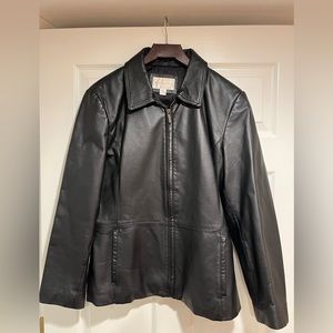 Worthington black leather jacket.
